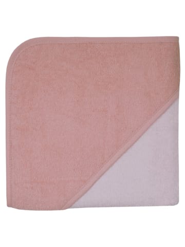 Wörner Kapuzenbadetuch 80 x 80 cm - Uni Lachsrosa Erika in rosa