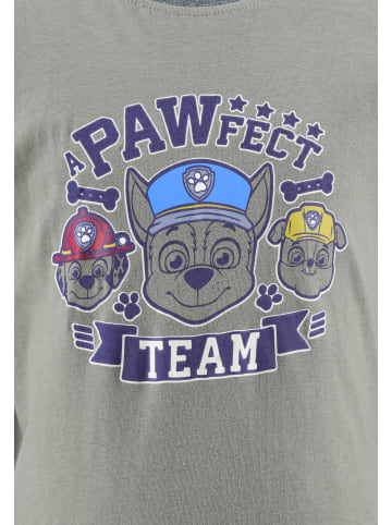 Paw Patrol 2tlg. Outfit: Schlafanzug Langarmshirt und Hose Chase, Marshall und Rubbles in Grün