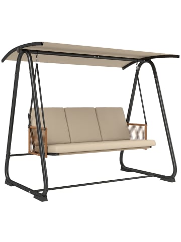 Outsunny Hollywoodschaukel,203cm x 121cm x 165cm,braun