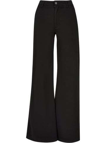 Urban Classics Urban Classics Damen Ladies High Waist Wide Leg Chino Pants in black