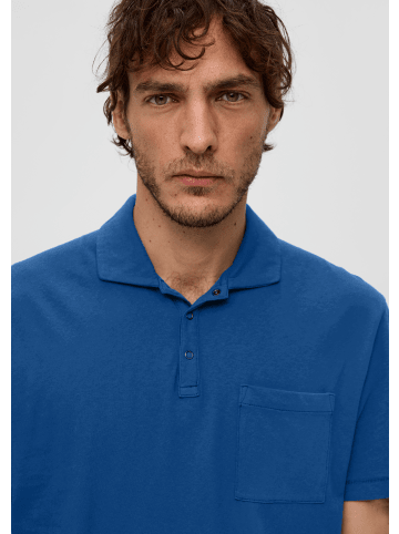 s.Oliver Polo-Shirt kurzarm in Blau