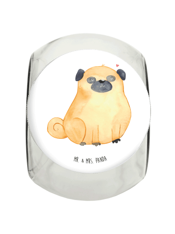 Mr. & Mrs. Panda Dose Mops ohne Spruch in Weiß