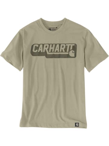 CARHARTT  T-Shirt Camo Logo in beige