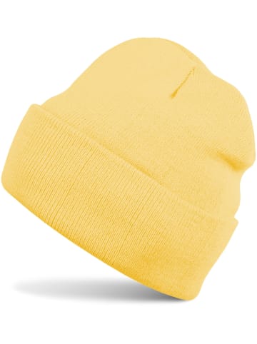 styleBREAKER Strickmütze in Butterblumengelb