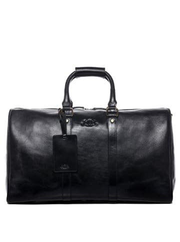 SID & VAIN Leder-Reisetasche echt Leder Weekender groß schwarz FRANKLIN in schwarz