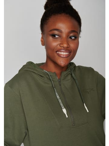 GreenBomb Hoodie Animal Whale Free in Schmutziges Olivgrün