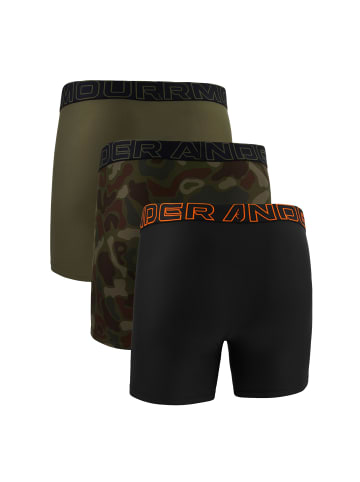 Under Armour Boxershort 3er Pack in Schwarz/Grün/Orange