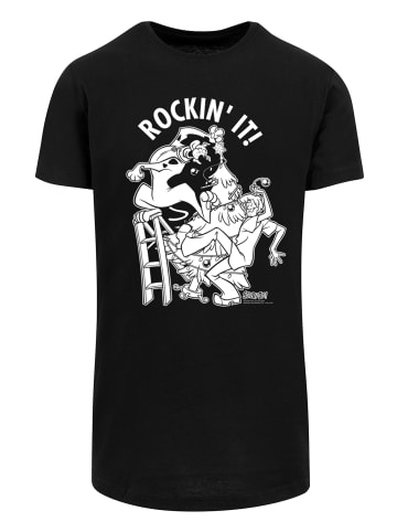 F4NT4STIC Long Cut T-Shirt Scooby Doo Rockin' It Christmas Weihnachten in schwarz