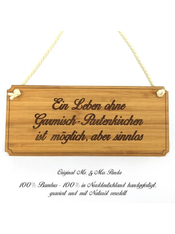 Mr. & Mrs. Panda Schild Garmisch-Partenkirchen mit Spruch in Keine Angabe