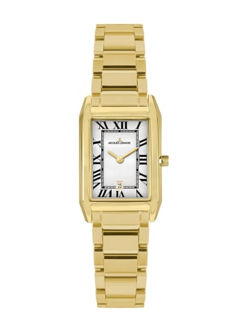 Jacques Lemans Damen-Quarzuhr Torino Rechteckig Goldfarben