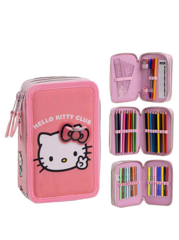 Hello Kitty Federmappe gefüllt Schuletui & Stiftebox mit Zubehör