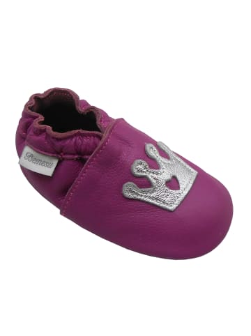 Bemesu Baby Krabbelschuhe aus Leder, weiche Lauflernschuhe mit rutschfester Sohle 