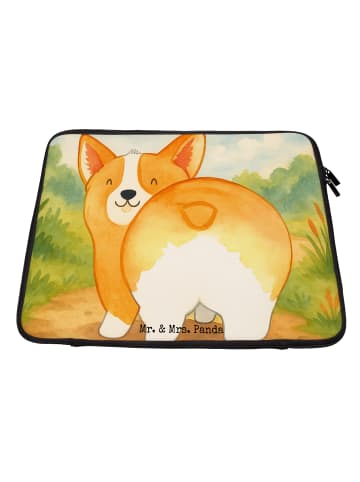 Mr. & Mrs. Panda Laptoptasche Corgi Po Design ohne Spruch in Weiß