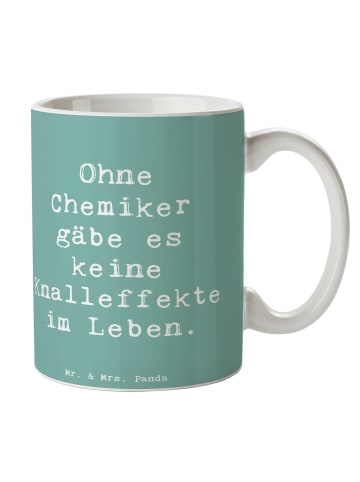 Mr. & Mrs. Panda Tasse Spruch Chemiker Knalleffekte mit Spruch in Meeresbrise