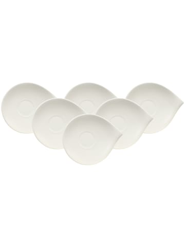 Villeroy & Boch 6er Set Frühstücksuntertassen Flow 21 x 18 cm in weiß