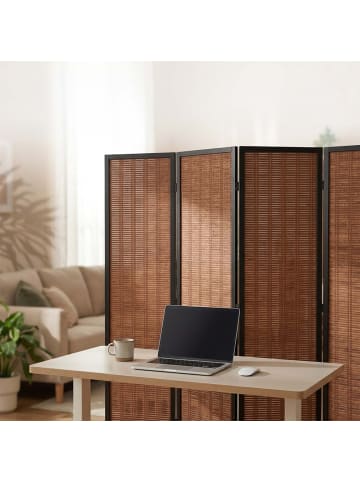 relaxdays Paravent in Braun - (B)160 x (H)170 cm