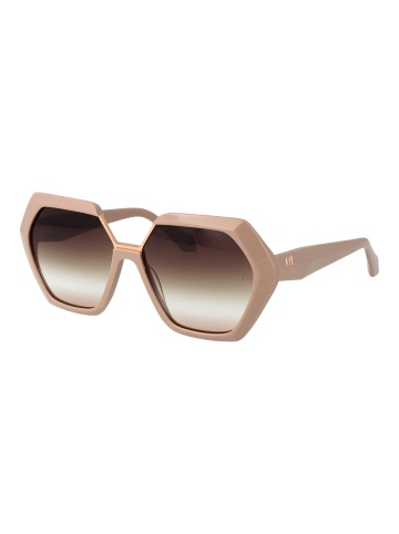 Ana Hickmann Frauen Sonnenbrille Geometrisch Creme