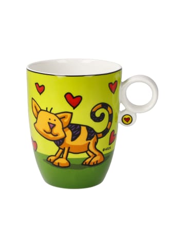 Goebel Künstlertasse " Ed Heck  Love Cat " in Bunt