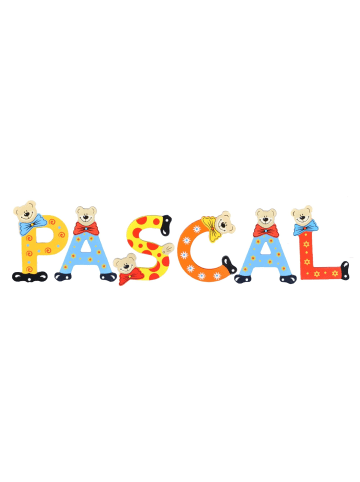 Playshoes Deko-Buchstaben "PASCAL" in bunt