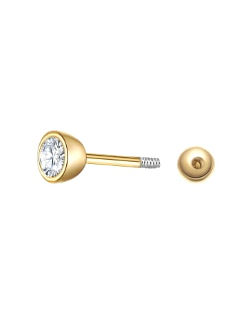 Glanzstücke München Piercing aus Sterling Silber mit Zirkonia in gelbgold