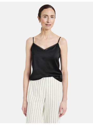 Gerry Weber Top mit Material-Patch in Schwarz