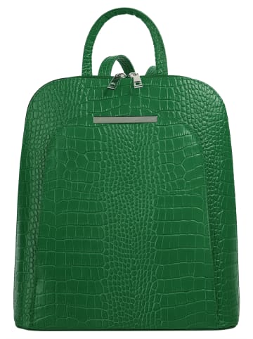 Cluty Rucksack echt Leder in grün