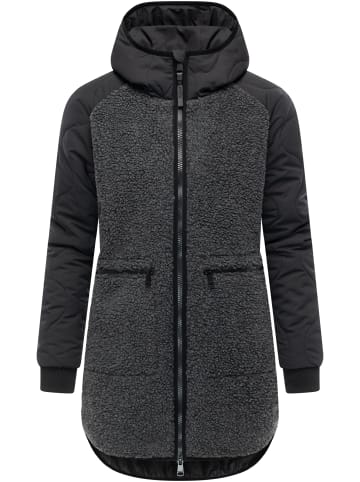 ragwear Fellimitatmantel Longeddy in Black025