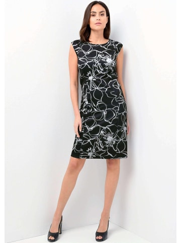 Alba Moda Jerseykleid in floralem Dessin in schwarz