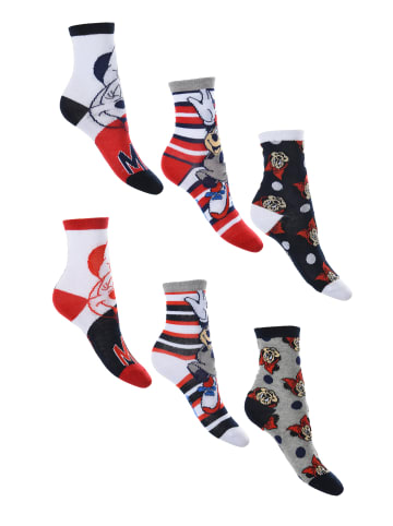 Disney Minnie Mouse 6er-Set: Socken Strümpfe in Mehrfarbig