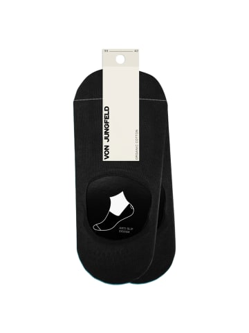 von Jungfeld Füßlinge Doppelpack in Schwarz