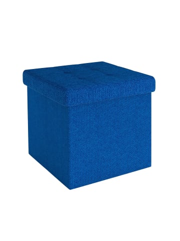 Intirilife Faltbare Sitzhocker 30x30x30 cm in OZEAN BLAU