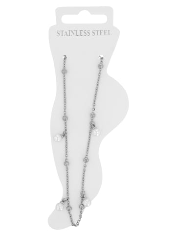 Adeliás Damen Anhänger aus Edelstahl mit Perle in silber