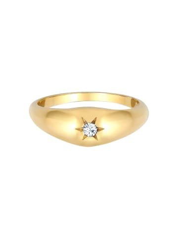 Elli Ring 925 Sterling Silber Astro, Siegelring, Stern, Sterne in Gold