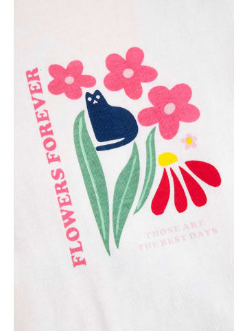 MOKIDA Baumwoll-t-shirt mit kurzen Ärmeln in weiß