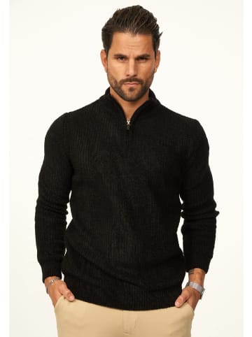 CARISMA Strickpullover - als Weicher Grobstrick Troyer Pulli für Herren in Black