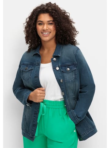 sheego Jeansjacke in blue denim