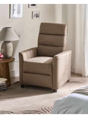 Beliani Fernsehsessel SANDE in Braun/Schwarz - (W) 76 x (H) 102 x (L) 83 cm