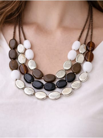 collezione alessandro Lange Kette " Hilda " in braun