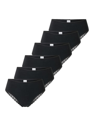 Schiesser Slip 6er Pack in Schwarz