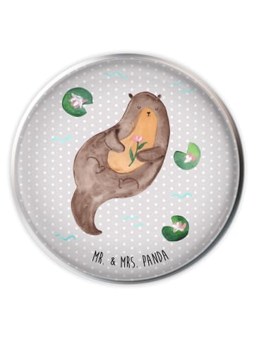 Mr. & Mrs. Panda Waschbecken Stöpsel Otter Seerose ohne Spruch in Grau Pastell