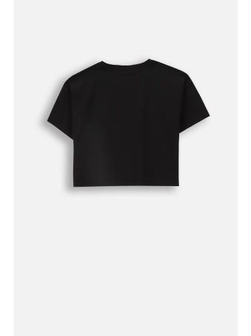 Coccodrillo T-Shirt mit kurzen Ärmeln in schwarz