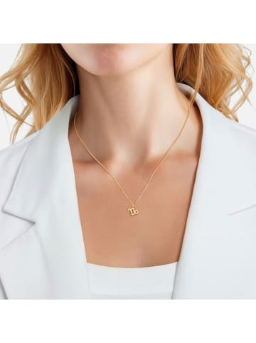 Glanzstücke München Kette Sternzeichen Steinbock aus Sterling Silber mit Zirkonia in gelbgold