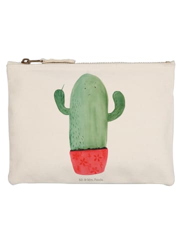 Mr. & Mrs. Panda Kosmetikbeutel Kaktus Wut ohne Spruch in Weiß