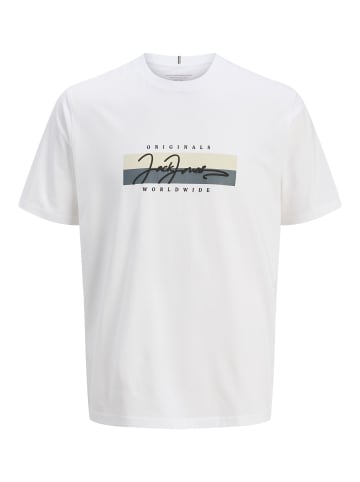 JACK & JONES PLUS T-shirt in Bright White