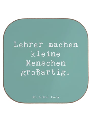 Mr. & Mrs. Panda Coaster Spruch Lehrer Großartig mit Spruch in Meeresbrise