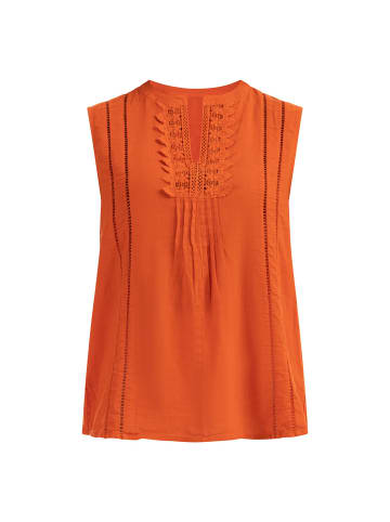 Albee Women Blusentop Mit Spitze in Orange