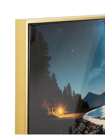 Mauro Ferretti Gemälde auf lackierter Leinwand mit Rahmen und Applikationen, 60 x 3,5 x 90 cm