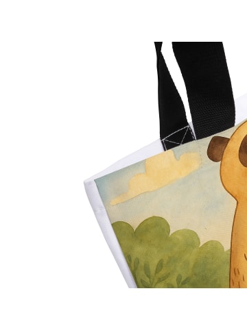 Mr. & Mrs. Panda Reisetasche Erdmännchen Design ohne Spruch in Weiß