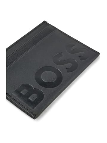 BOSS Big - Kreditkartenetui 4cc Leder 10 cm in schwarz