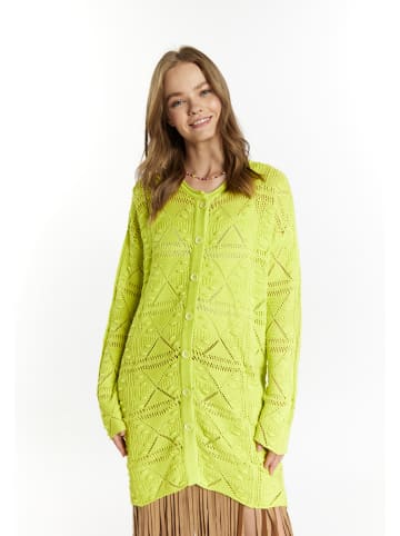 IZIA Long Cardigan in Limette